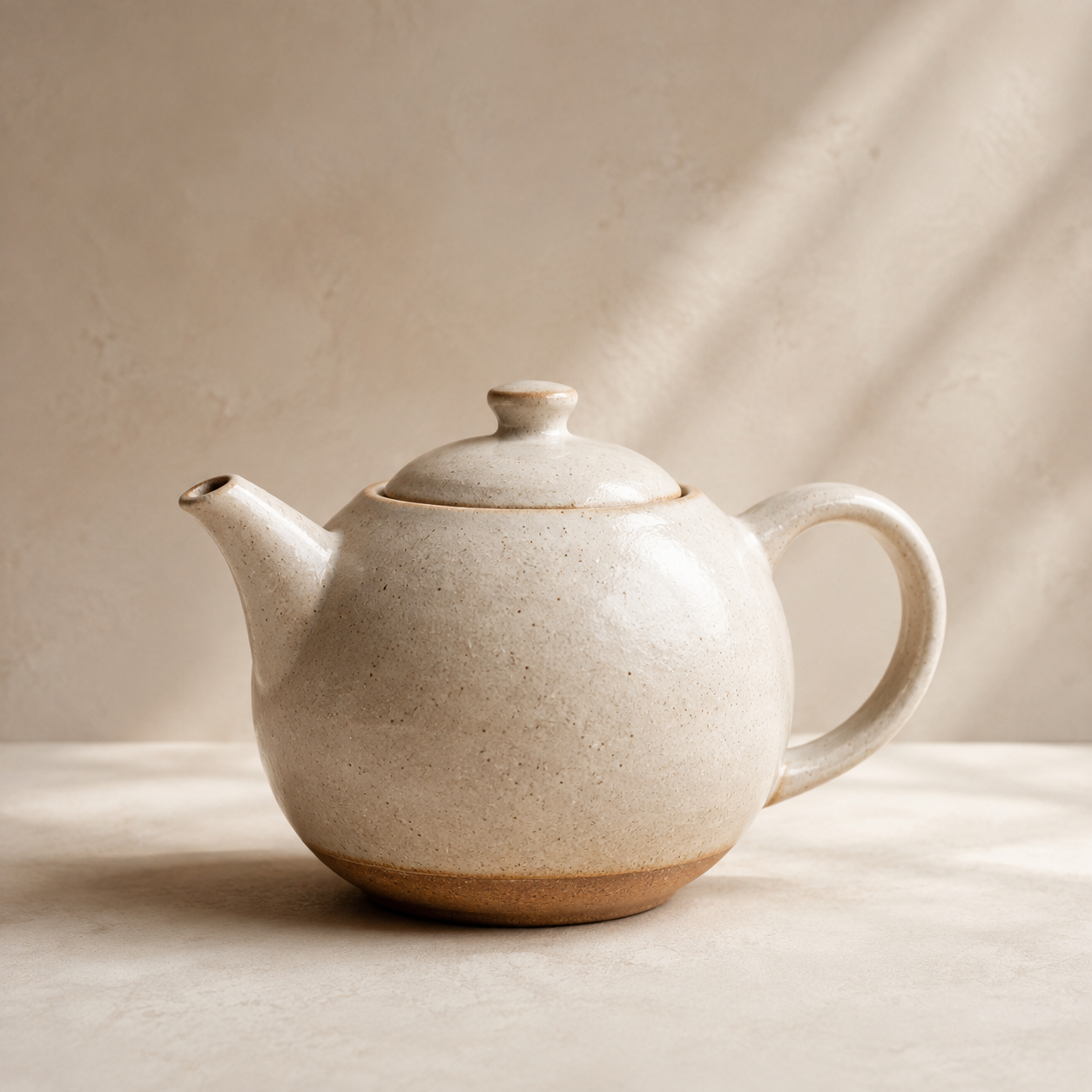 Hand-thrown teapot